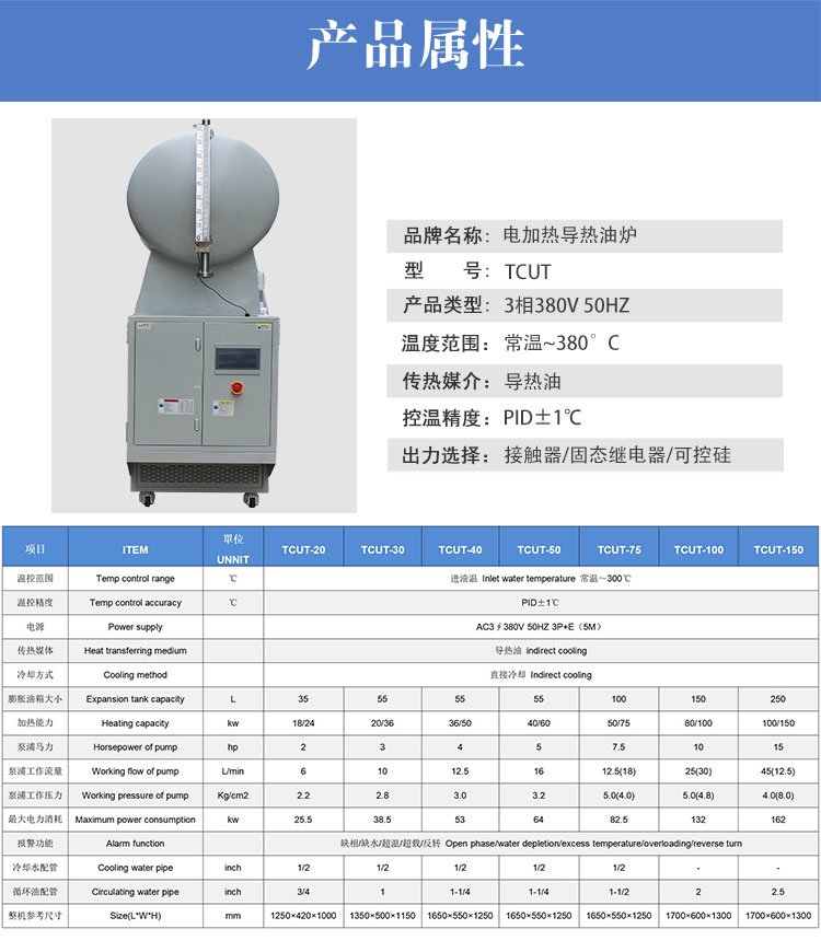 电加热导热油炉产品属性