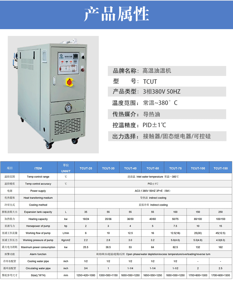 PLC模温机参数